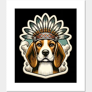 Beagle Native American Posters and Art